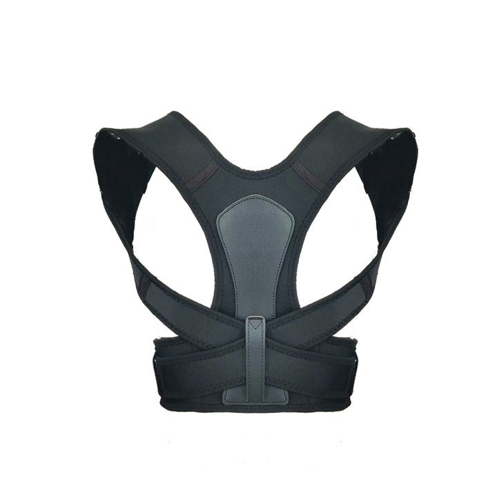 Black Neoprene Shoulder Brace Adjustable Back Support Belt for man and woman