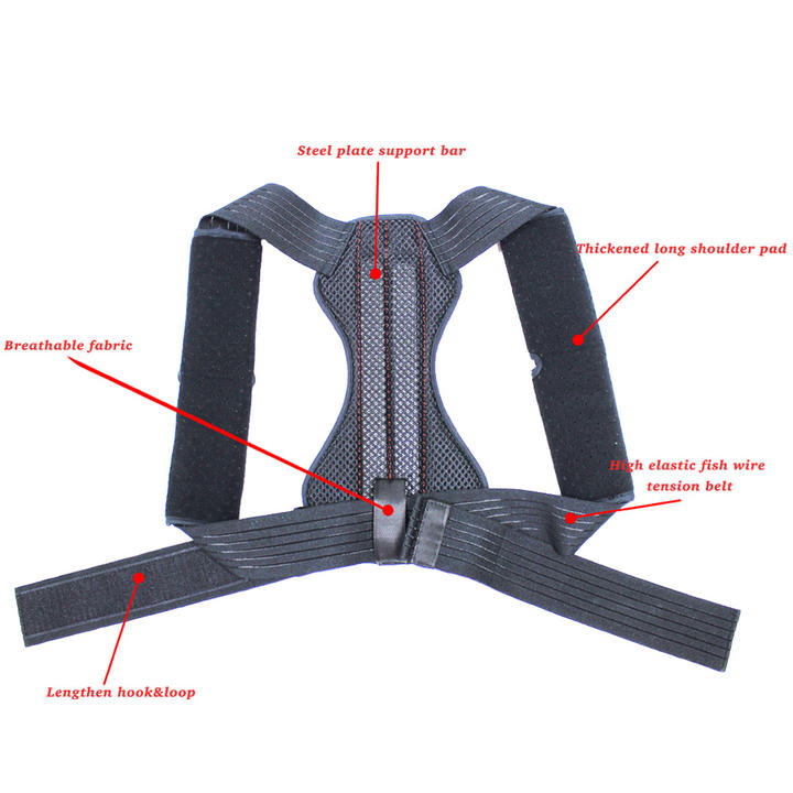 Braces straight fixed strap open shoulder beautiful back support orthotics