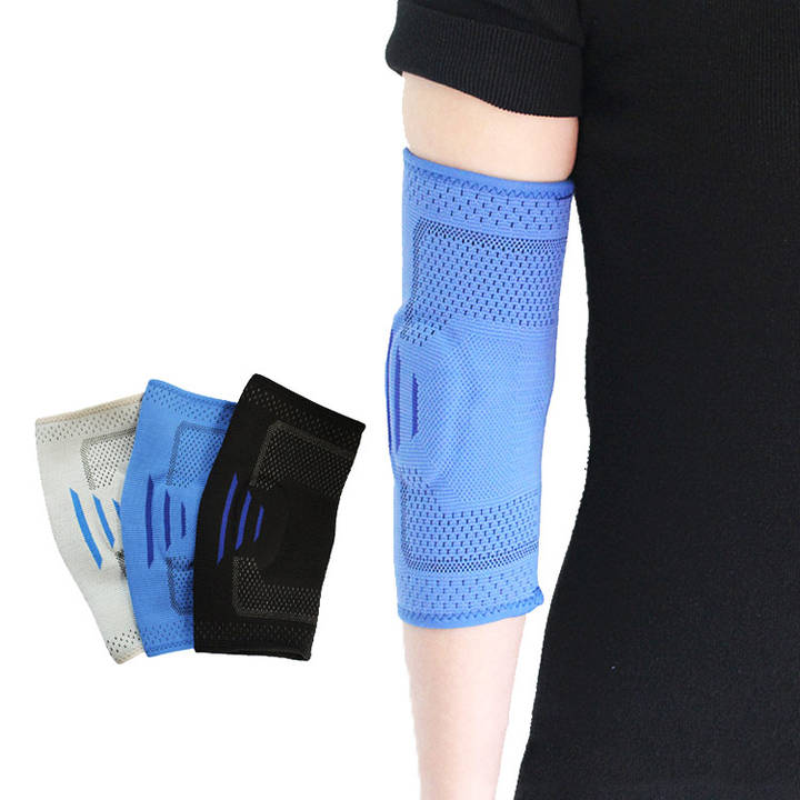 Breathable Comfortable Sports Fitness Gym Weighlifting Elbow Protector Brace Pad Elbow Support Elbow Padded Sleeve