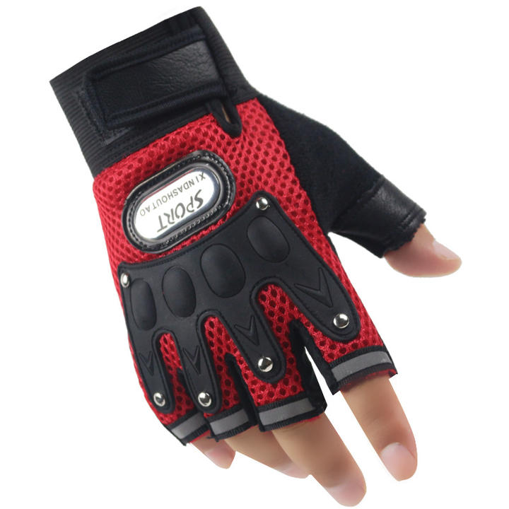 Breathable Half Finger Motorcycle Gloves Shockproof Non-slip Motocross Racing Gloves Moto Biker Cycling Gloves For Summer