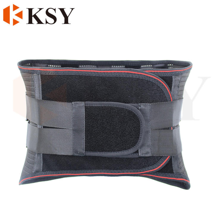 Breathable Mesh Back Lumbar support Double Pull Adjustable Back waist Support Lumbar Belt With Steel Support Bar Export-Oriented Factory Wholesale