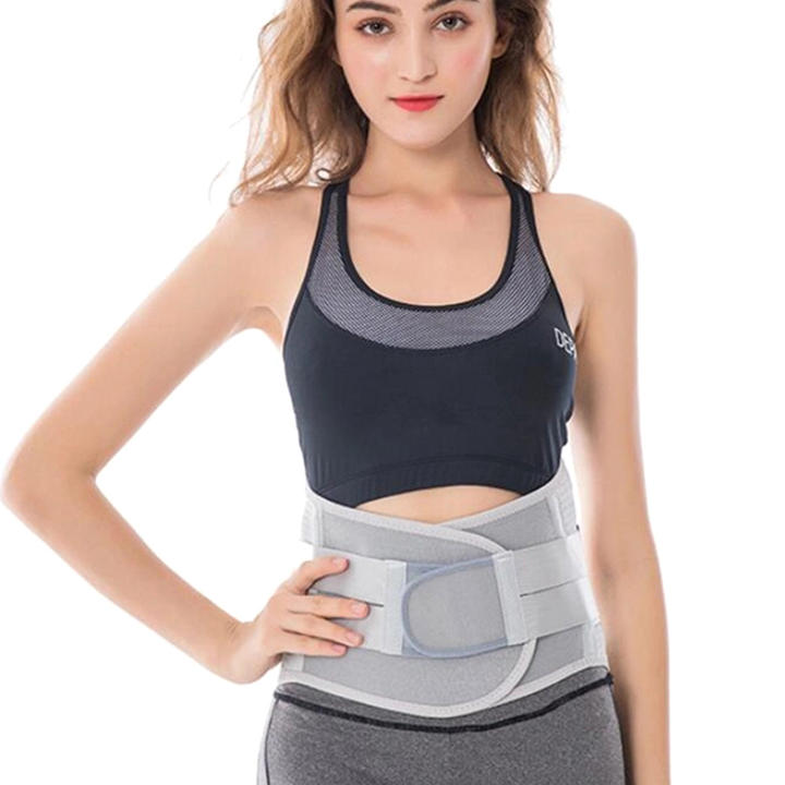 Breathable Mesh Back Lumbar support Double Pull Adjustable Back waist Support Lumbar Belt With Steel Support Bar Export-Oriented Factory Wholesale