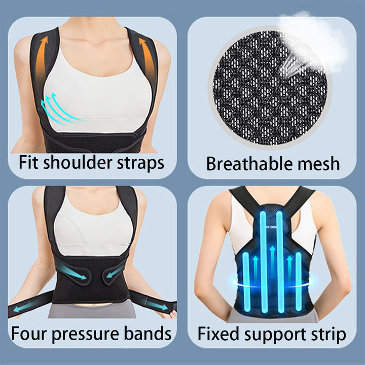 Breathable Shoulder Pain Relief Neck Upper Lumbar Brace Back Support Straightener Posture Corrector Production Wholesale Operations