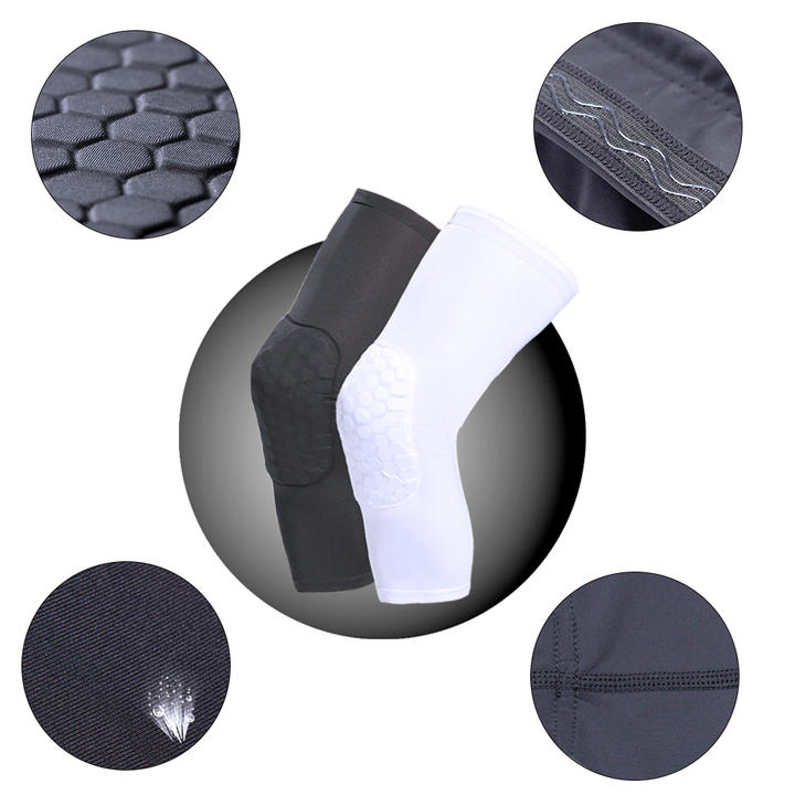 Breathable Sports Football Basketball Knee Pad Honeycomb Leg Brace Support