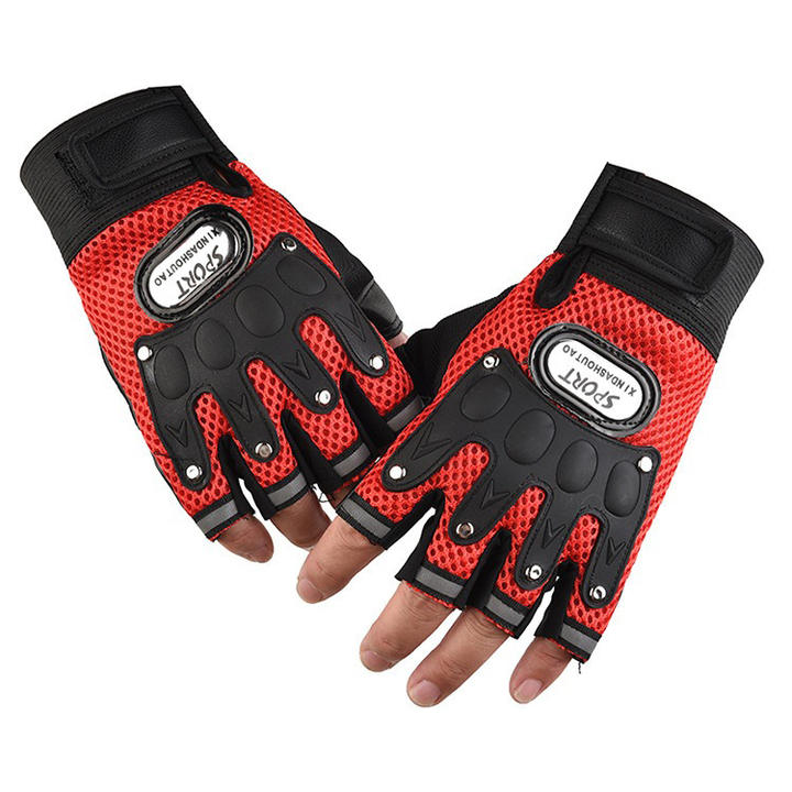 Breathable half-finger gloves for men's bikers riding dirt bikes fighting gym fitness gloves