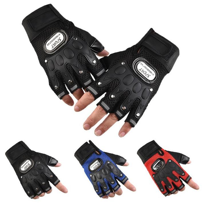 Breathable half-finger gloves for men's bikers riding dirt bikes fighting gym fitness gloves