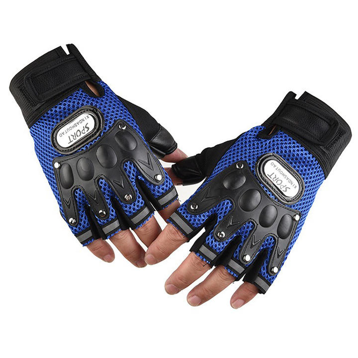 Breathable half-finger gloves for men's bikers riding dirt bikes fighting gym fitness gloves