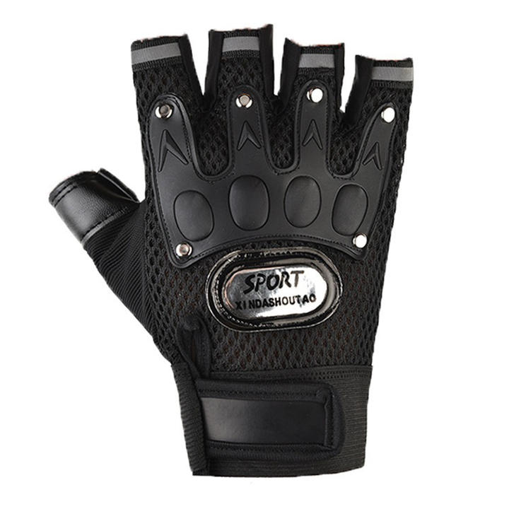 Breathable half-finger gloves for men's bikers riding dirt bikes fighting gym fitness gloves