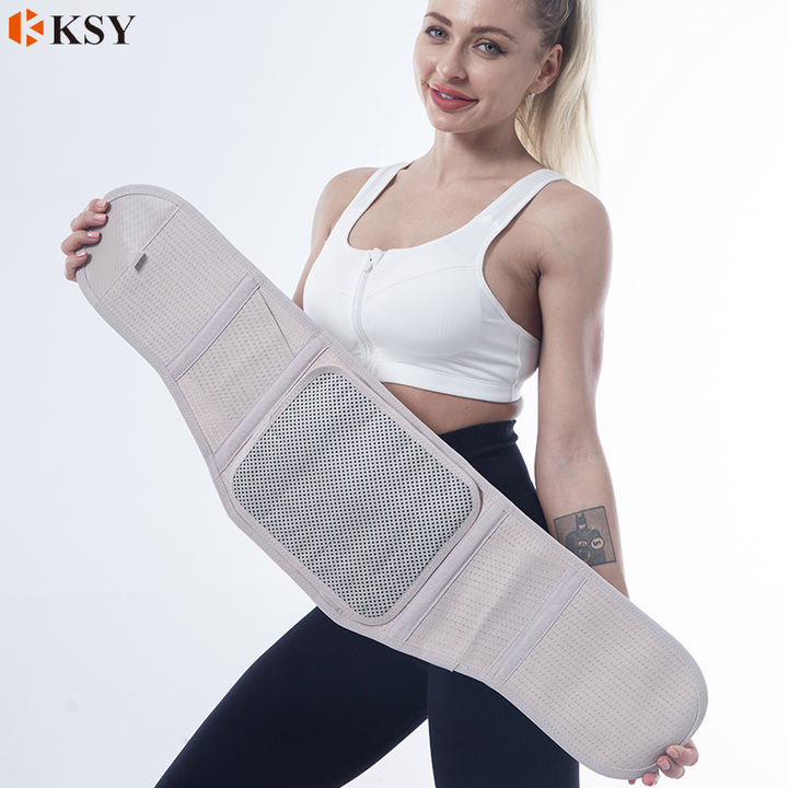 Breathable lumbar support elastic waist belt back brace protection fitness