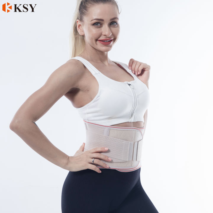 Breathable lumbar support elastic waist belt back brace protection fitness