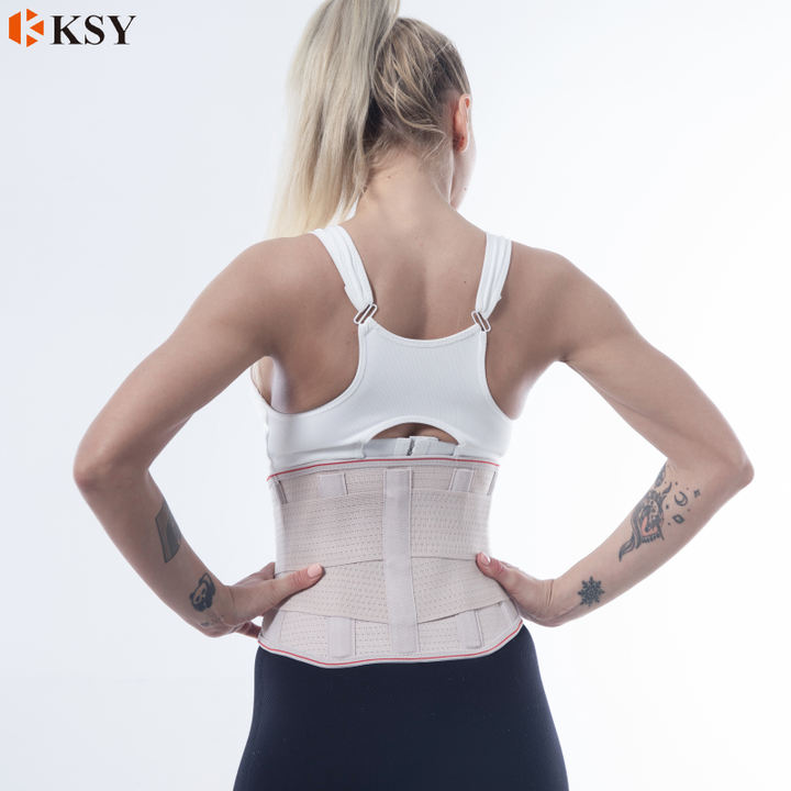 Breathable lumbar support elastic waist belt back brace protection fitness