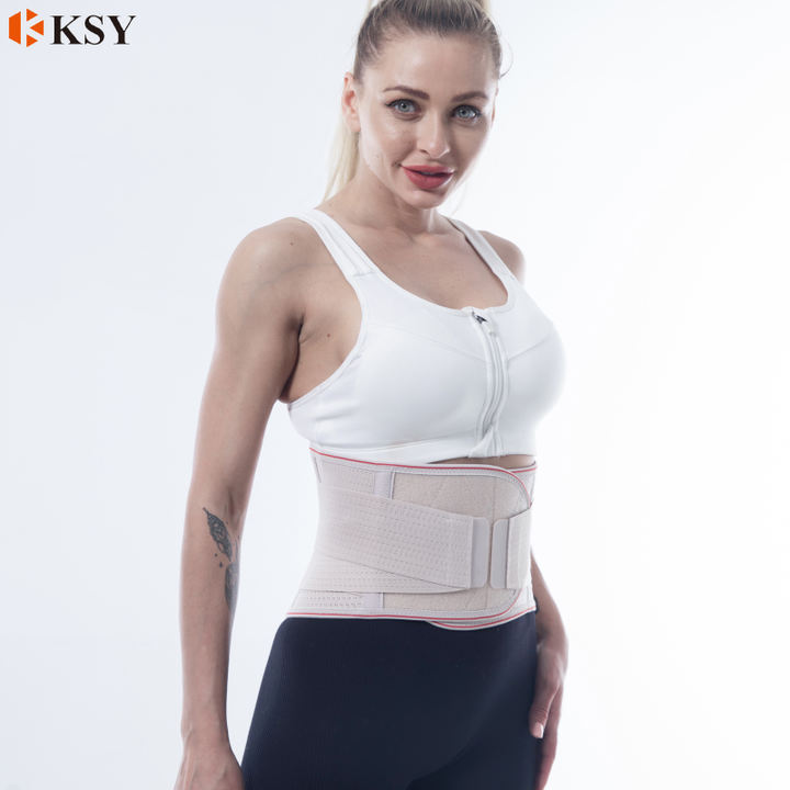 Breathable lumbar support elastic waist belt back brace protection fitness