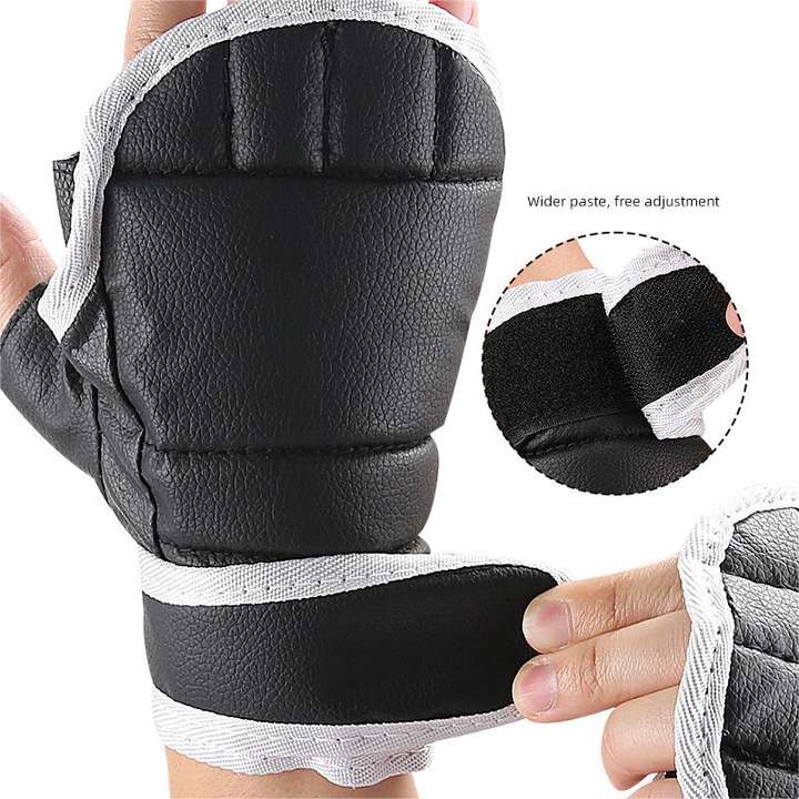 Breathable taekwondo five-finger gloves sandbag half-finger wrist gloves Export Wholesale