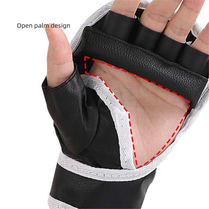 Breathable taekwondo five-finger gloves sandbag half-finger wrist gloves Export Wholesale