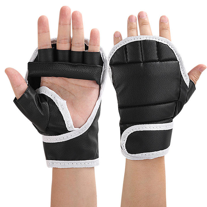 Breathable taekwondo five-finger gloves sandbag half-finger wrist gloves Export Wholesale