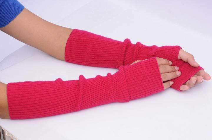 Cashmere fake sleeve thickened arm for women half finger Korean wool long hand sleeve gloves for autumn and winter Export Wholesale Distributor
