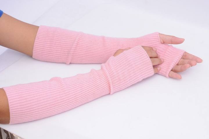 Cashmere fake sleeve thickened arm for women half finger Korean wool long hand sleeve gloves for autumn and winter Export Wholesale Distributor