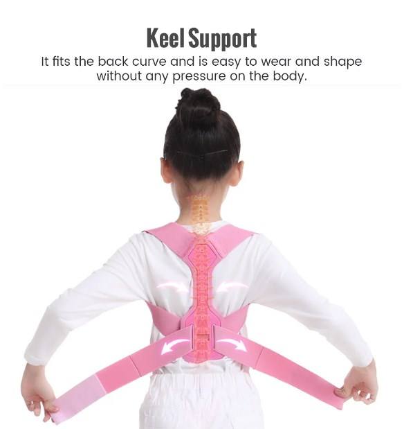 Children Adjustable Posture Corrector Back Support Boys Girls Shoulder Belt Rectify Straighten Correction Pain Relief Beauty Kid