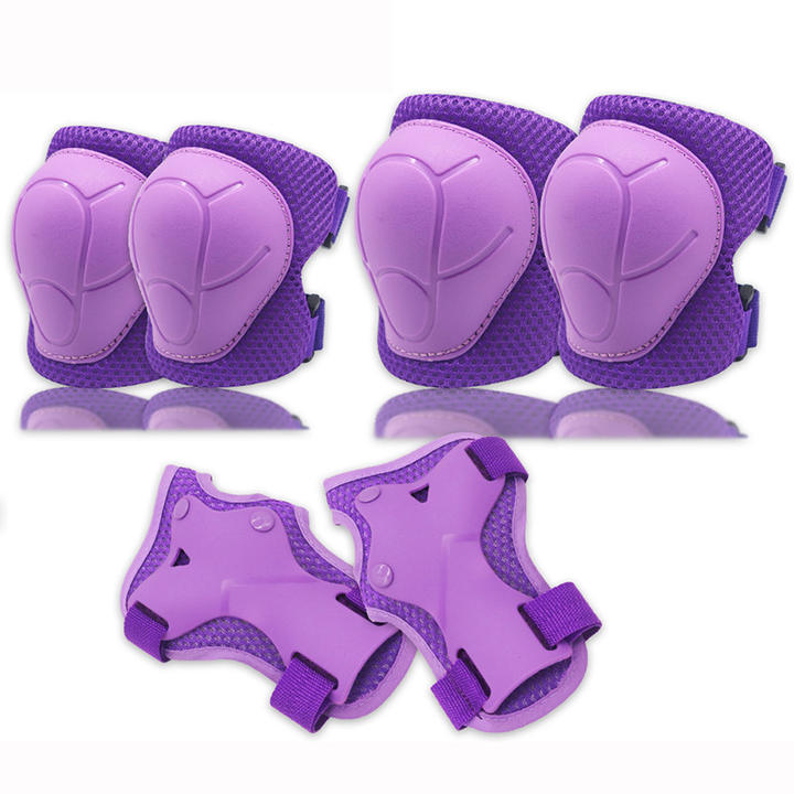 Colorful Roller skating knee protective gear for children six-piece sports helmet protector Factory to Consumer Operations