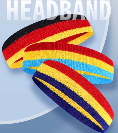 Colorful Terry Cloth Cotton Sweatband Sports Tennis Yoga Sweat Absorb Head Band Wholesale B2B Pricing Pricing