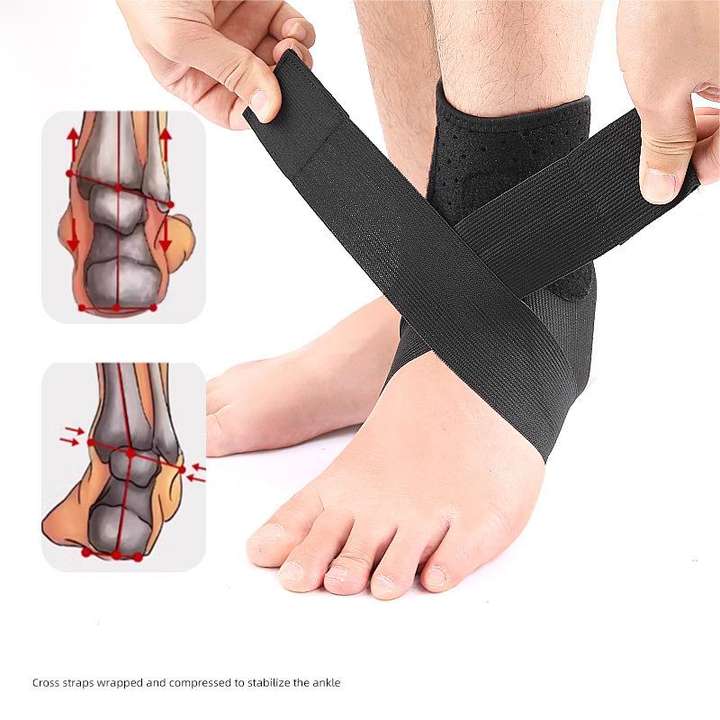 Cross strap winding elastic pressure cycling mountain running jump ankle fixed