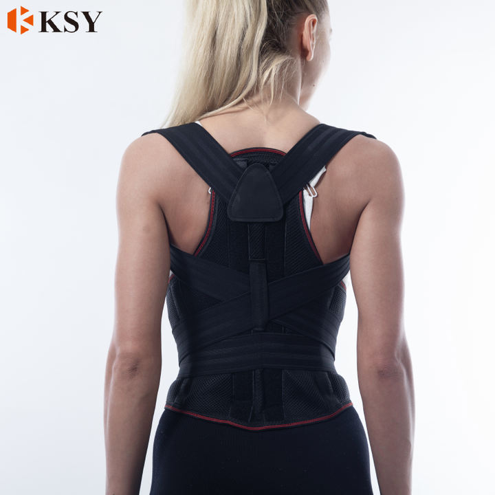 Custom New style Healthy Body Adjustable Waist Brace Posture Corrector Back Support with shoulder pads For man and women