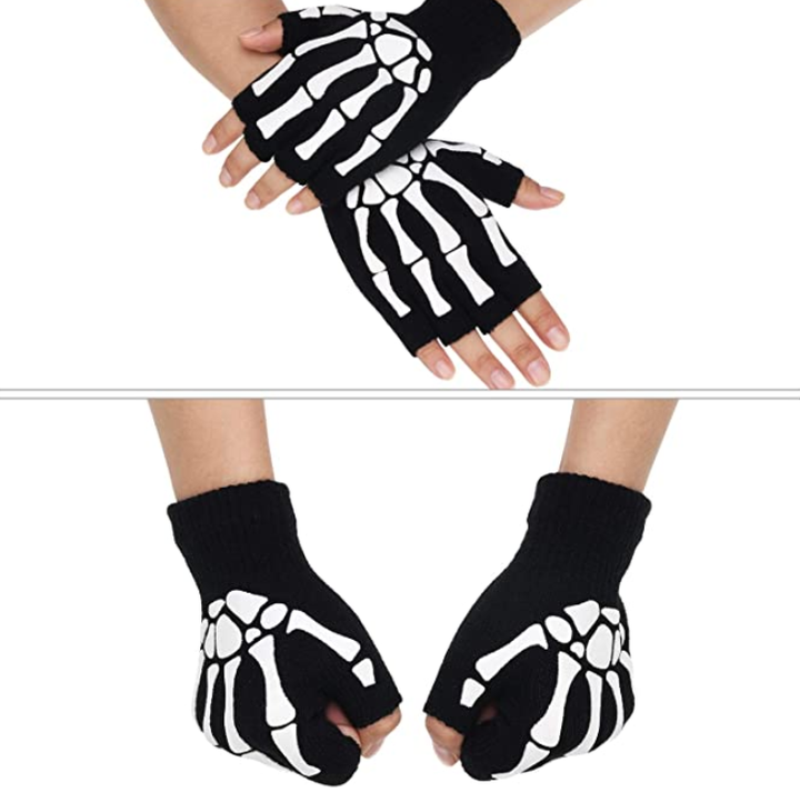 Cycling Gloves Kids Outdoor Sports Bicycle Half Finger Skeleton Soft Protective Import Wholesale Solutions