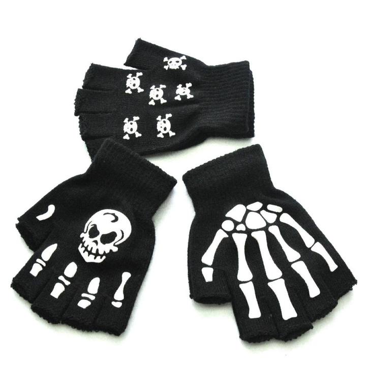 Cycling Gloves Kids Outdoor Sports Bicycle Half Finger Skeleton Soft Protective Import Wholesale Solutions
