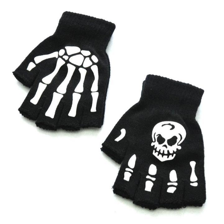 Cycling Gloves Kids Outdoor Sports Bicycle Half Finger Skeleton Soft Protective Import Wholesale Solutions