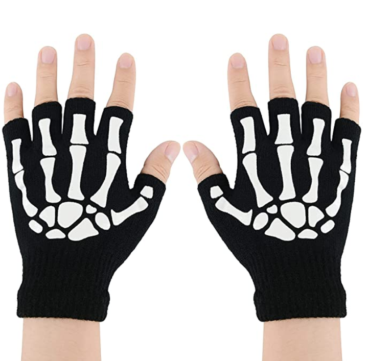 Cycling Gloves Kids Outdoor Sports Bicycle Half Finger Skeleton Soft Protective Import Wholesale Solutions