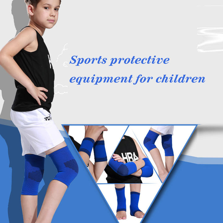 Double Color Optional Four Sets of Child Protection Gear Knee Pads Comfortable Knee Sleeves for Sports