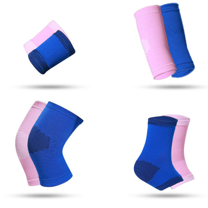 Double Color Optional Four Sets of Child Protection Gear Knee Pads Comfortable Knee Sleeves for Sports