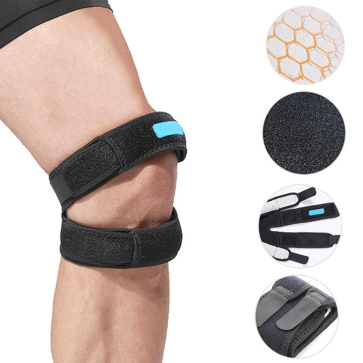 Double Pressing Breathable Neoprene Knee Pads Adjustable Patella Protector Knee Support Strap for Men and Women Factory Pricing Export
