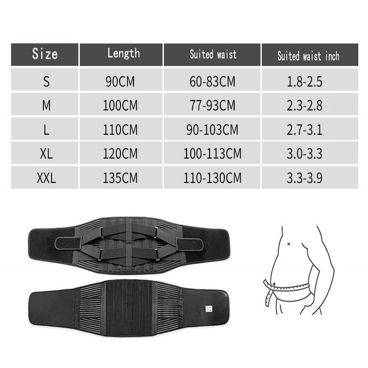 Double Pull Breathable Brace Lumbar Back Belt Function waist support 6 steel plates support the waist  fish silk fabric OEM Wholesale Outlet