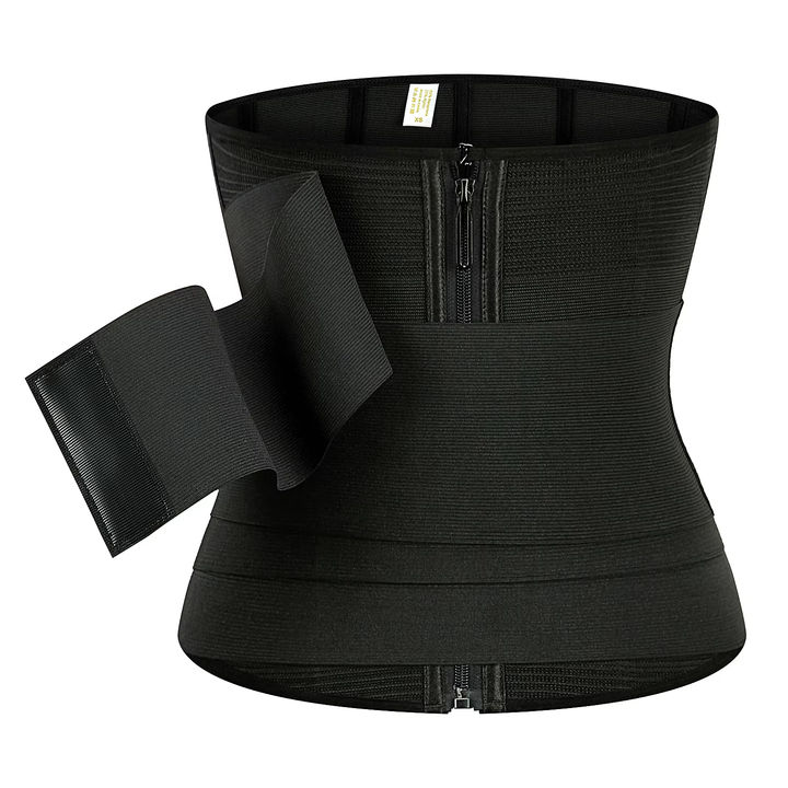 Double Waist Trainer Cinchers Detachable Tummy Wrap Trimmers Tight Slim Belt Gym Fitness Zip Back Support B2B Manufacturing