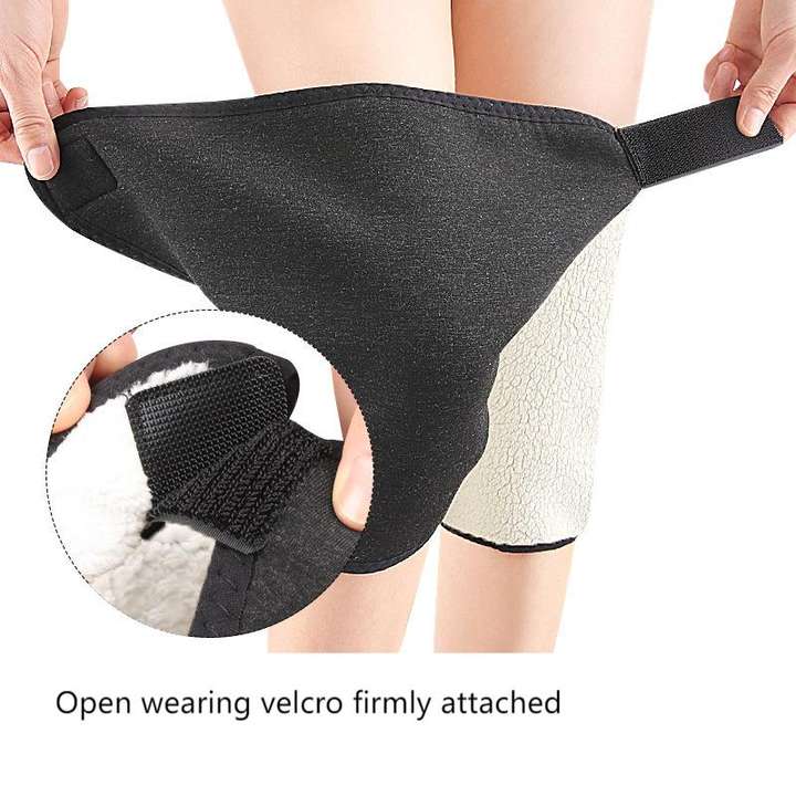 Double compound Velcro Fall/Winter knee pads thickened with fleece warm knee pads Production Wholesale Operations