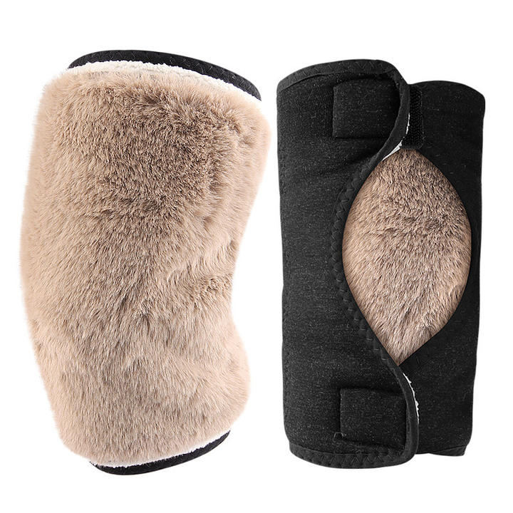 Double compound Velcro Fall/Winter knee pads thickened with fleece warm knee pads Production Wholesale Operations
