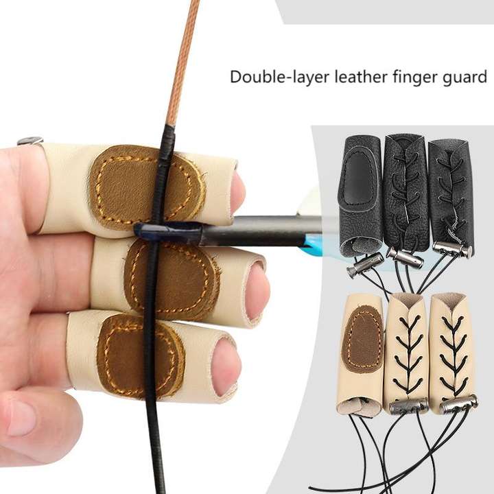 Double thickened archery recursive bow independent finger protection sports fitness elastic adjustable bow protection