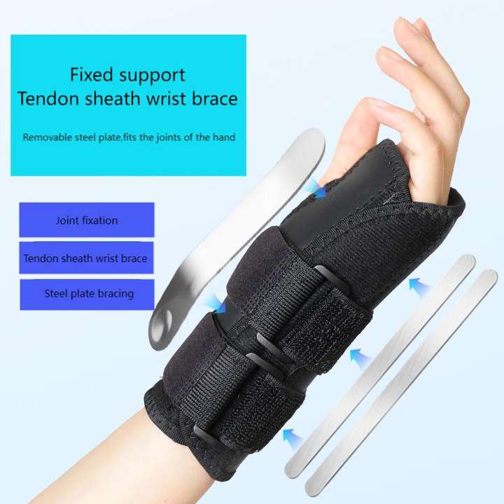 Dual pressure splint wrist brace fixed joint elastic breathable Velcro adjustable wrist brace