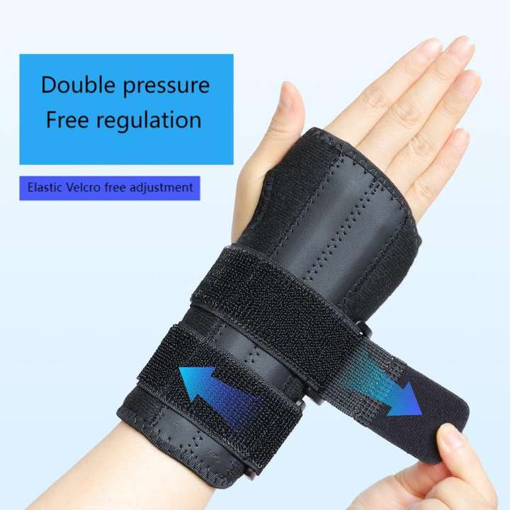 Dual pressure splint wrist brace fixed joint elastic breathable Velcro adjustable wrist brace