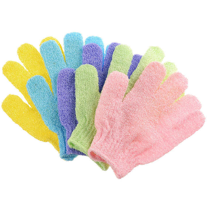 Eco Friendly Bath Gloves Scrub Mitt Gloves Soft Mesh Body Exfoliating Brushes Gloves