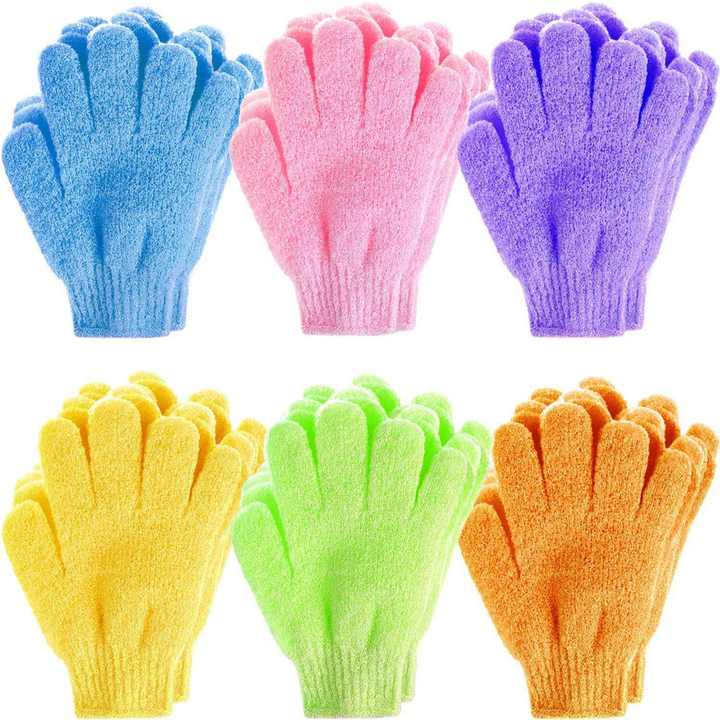 Eco Friendly Bath Gloves Scrub Mitt Gloves Soft Mesh Body Exfoliating Brushes Gloves