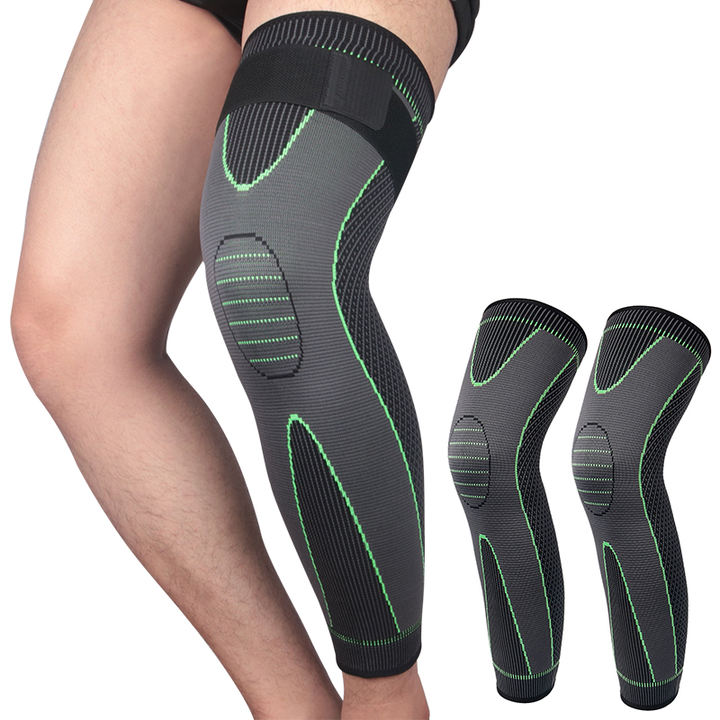 Elastic Knee Support Pressure Bandage Volleyball Long Knee Pads Black Silicone Kneepad Cover Best Knee Brace Sleeve Pads Sports China Industrial Supplier Services