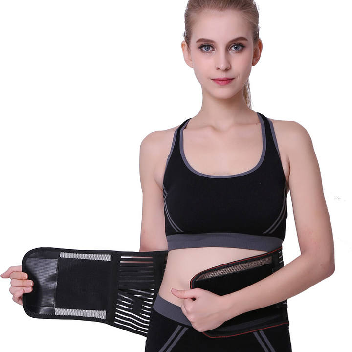 Elastic Lumbar Support Waist Belt Health Therapy Breathable Back Spine Support Corset for Disc Herniation Pain Relief Men Women