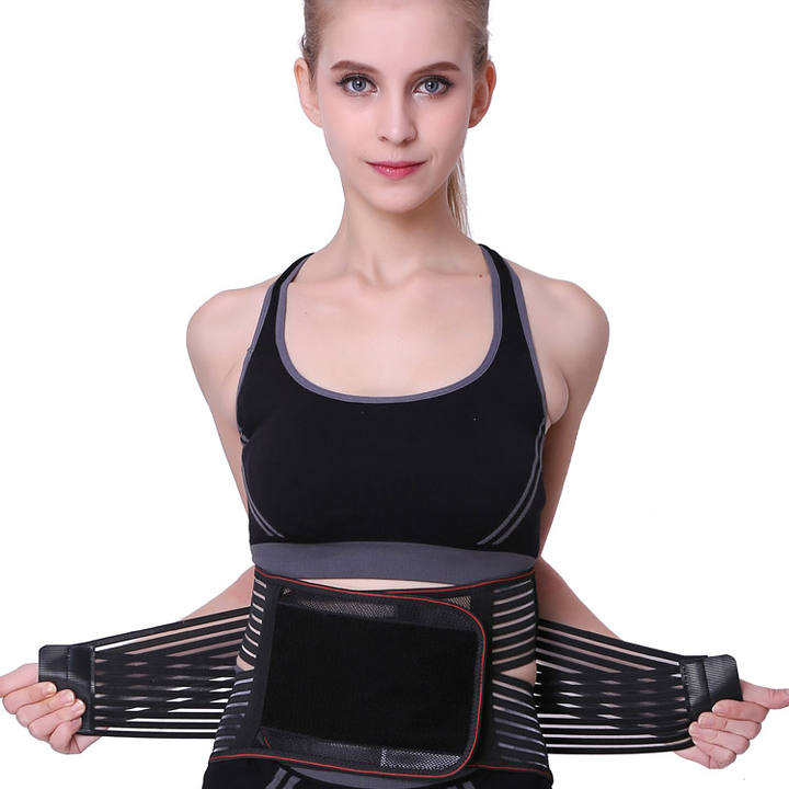 Elastic Lumbar Support Waist Belt Health Therapy Breathable Back Spine Support Corset for Disc Herniation Pain Relief Men Women