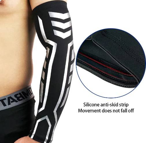 Elastic Pressure Sports Arm Sleeves Armguard Cuff Outdoor Basketball Cycling Badminton Fitness Sports Safety Protection Factory Authorized Wholesale Export