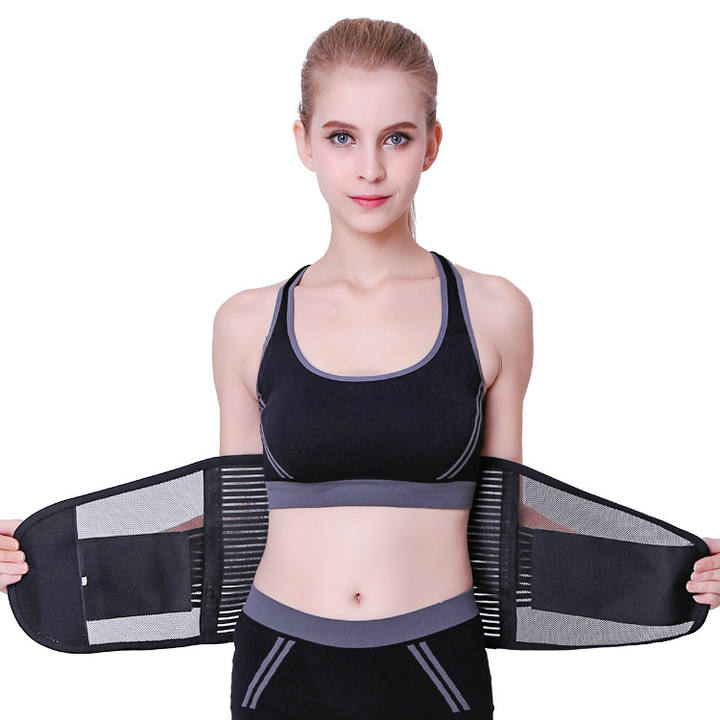 Factory Direct Sales Back Support  Mesh Back Brace Breathable Girdle Waist Support Trainer For Summer Mass Production B2B