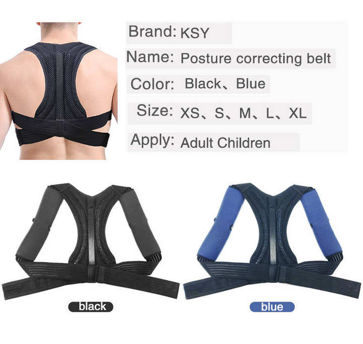 Factory Wholesale Steel plate support adjustable back shoulder posture corrector for man and woman