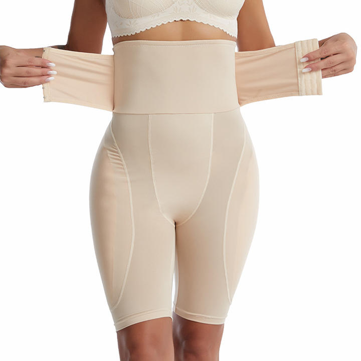 Female Sculpture High Waist Pants Buckle Tight Beauty Pants Sponge Cushion Firming Hips Firming Crotch Underpants Product Manufacturing