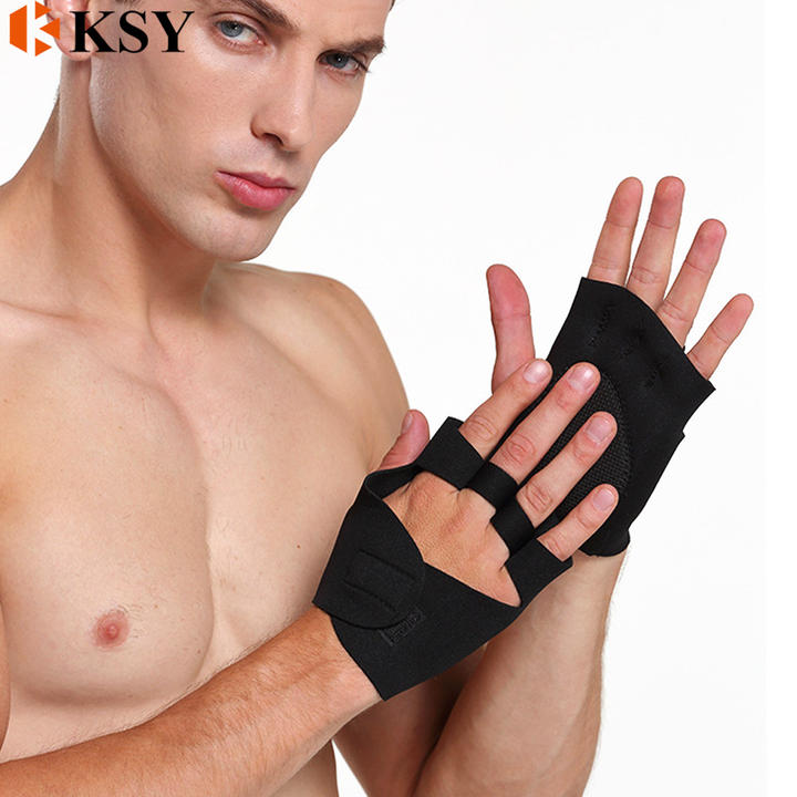 Fit Active Sports Workout glove for Pull Ups Extra Gym Grips Cross Training Grip Pads - Rubber Padding to Avoid Calluses